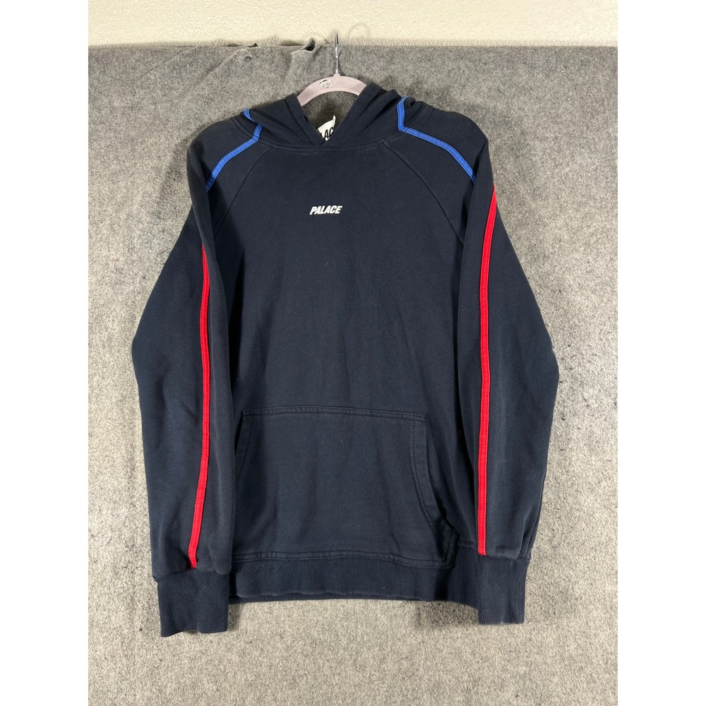 Palace Skateboards Hoodie Mens Small Blue Graphic Pullover Sweatshirt Streetwear